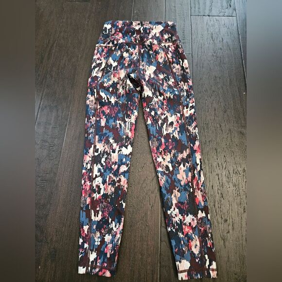 NWOT Sweaty Betty XS Super Sculpt Yoga 7/8 Leggings Blue Abstract - Picture 5 of 6